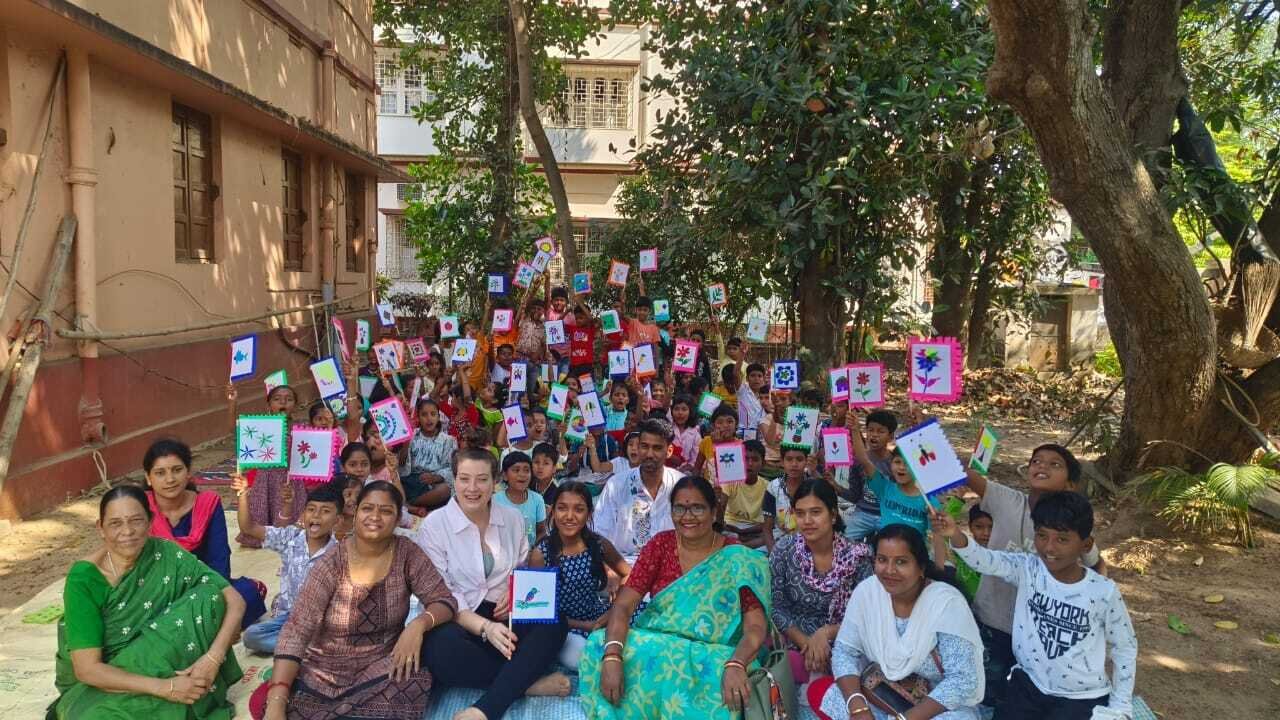 Equipos directivos de Santiniketan, India.